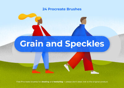 24 Grain and Speckle brushes for Procreate